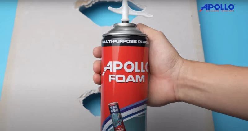 Sản phẩm keo bọt nở Apollo Foam giúp bạn xử lý mọi khe hở lớn vô cùng nhanh gọn